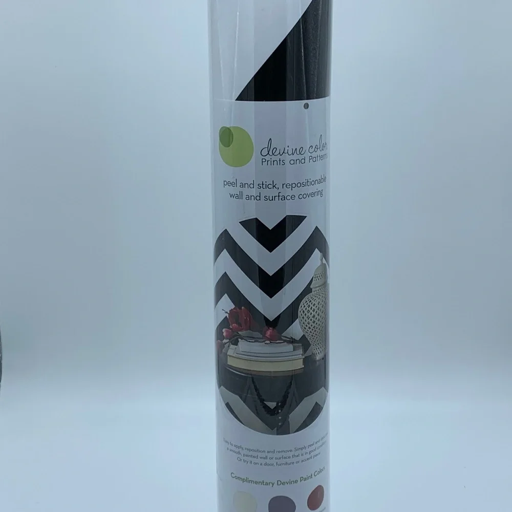 DEVINE COLOR PRINTS & PATTERN PEEL AND STICK SURFACE COVERING.
